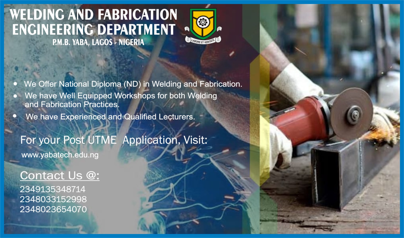 WELDING AND FABRICATION DEPARTMENT